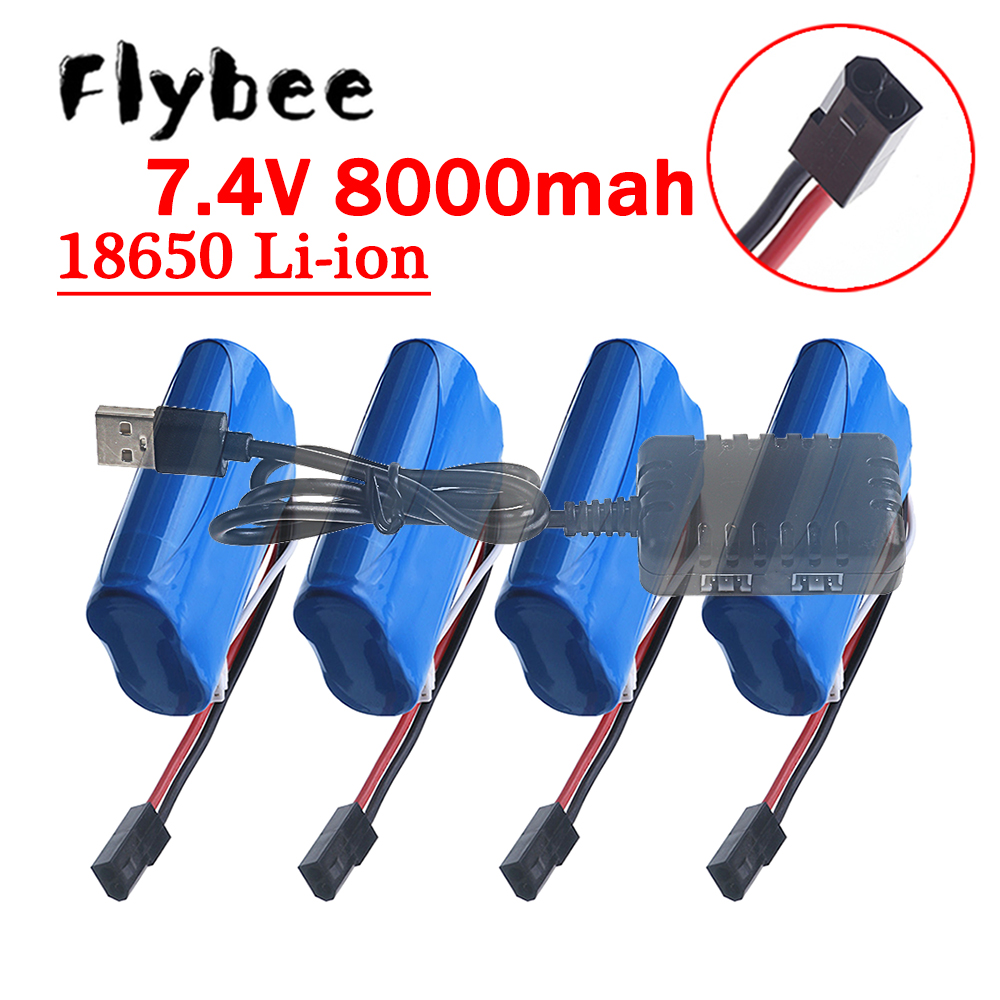 Rc Hobby Parts - (5500 Plug) Batería 18650 7.4V 8000Mah,