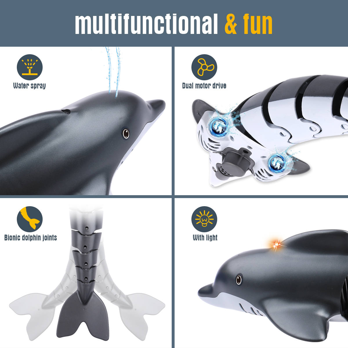 Tiburón Rc, Delfín, ballena, j - Rc Submarine Water reseña y precio