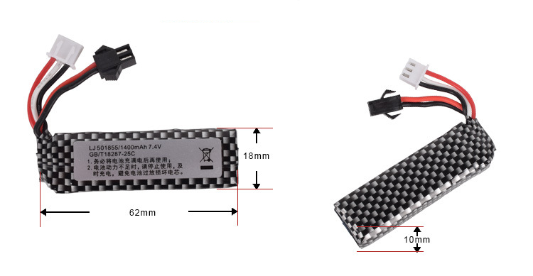 7,4v 1400mah 25C 501855   Bate - Rc Hobby Parts reseña y precio