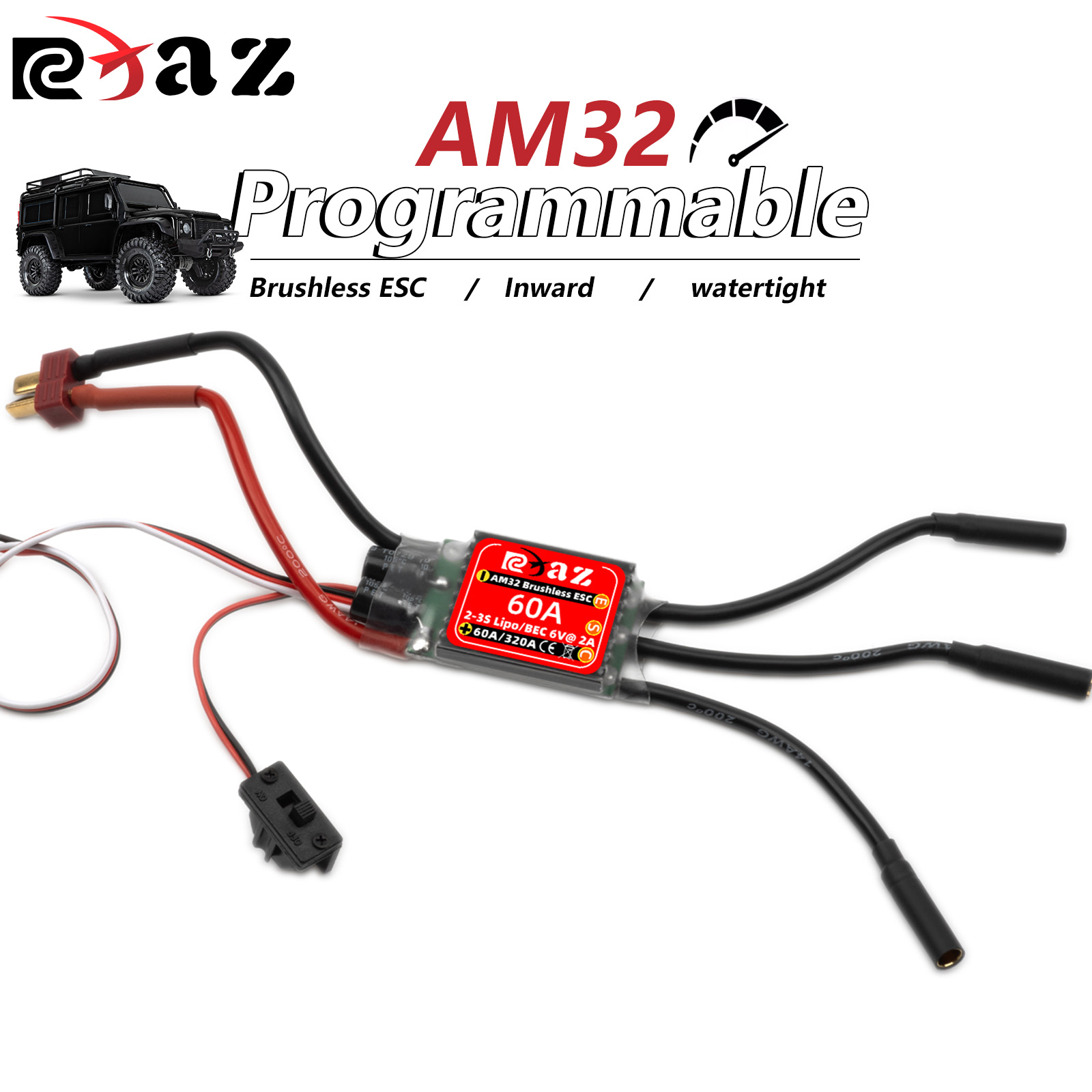 RCXAZ AM32 60A ESC sin escobil - Rc Submarine Water reseña y precio