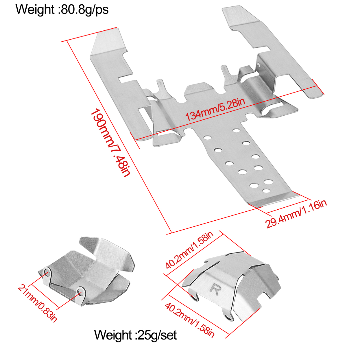 Juego de Placas Protectoras de - Rc Hobby Crawler reseña y precio